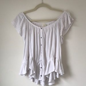 white off the shoulder top